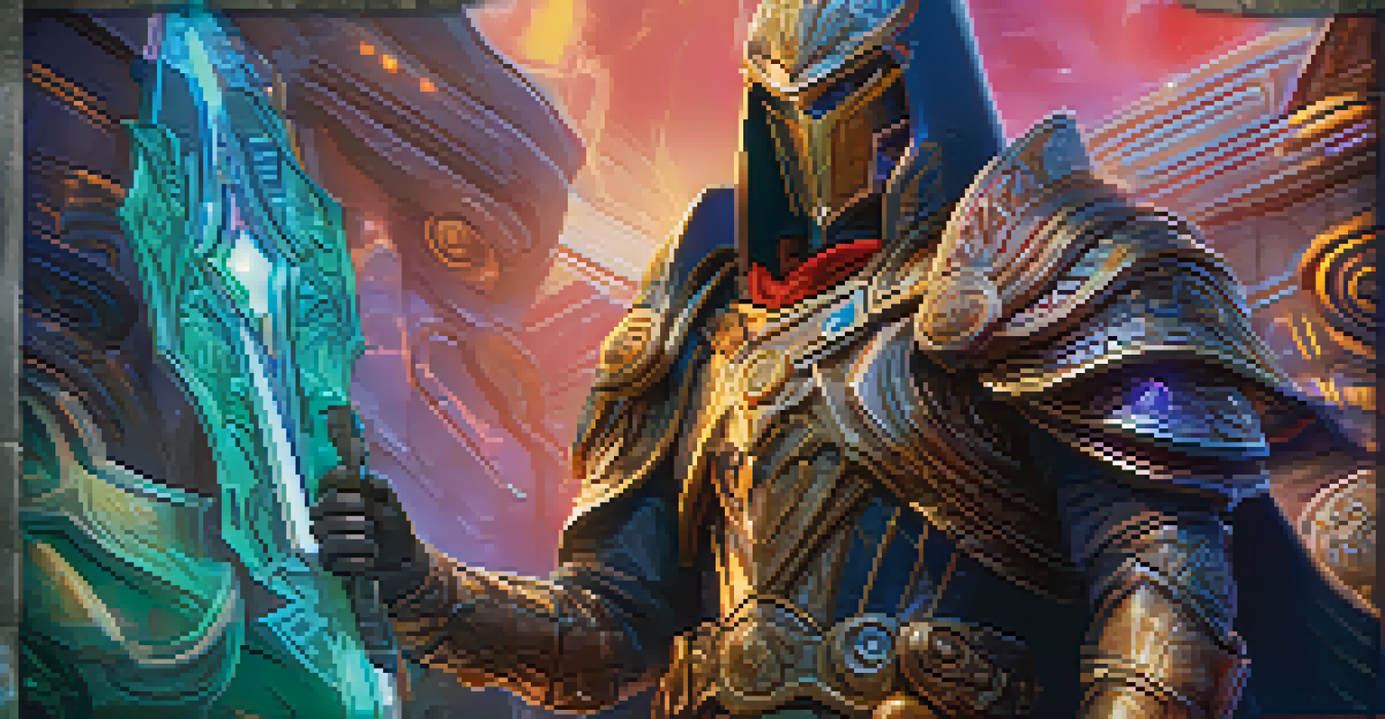 A close-up view of a vibrant virtual trading card featuring a unique character design with a holographic effect against a gradient background.