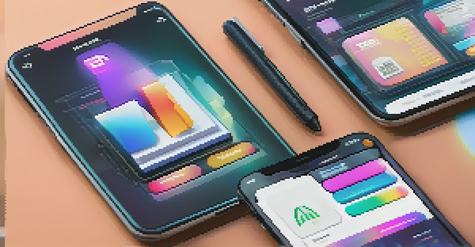 A close-up of a digital wallet interface showcasing various NFTs with colorful thumbnails of digital art pieces.