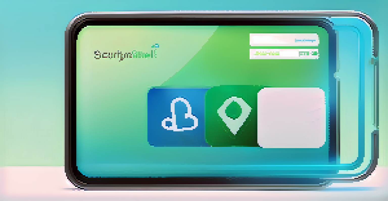 A secure digital wallet interface displayed on a sleek device with a user-friendly design.