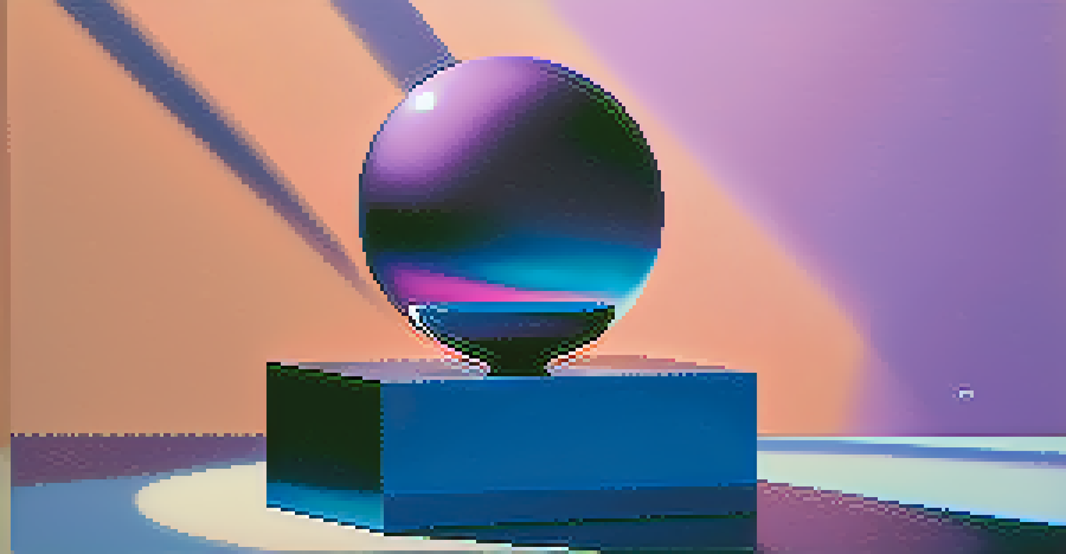 A glowing NFT on a pedestal surrounded by shadows, symbolizing exclusivity and scarcity.