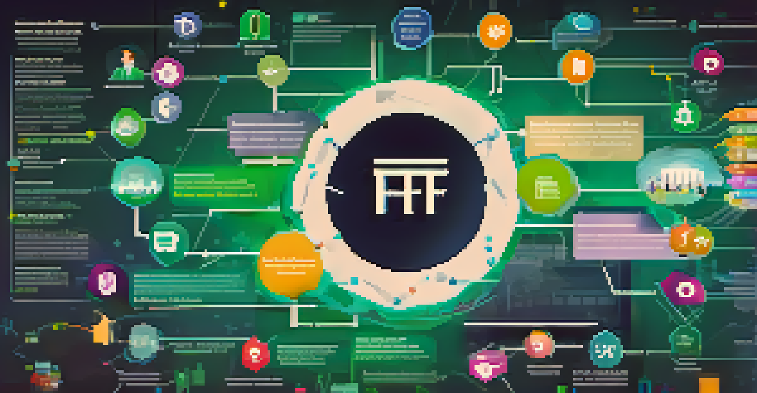 An infographic depicting NFT credential verification with icons of institutions, students, and employers against a blockchain background.