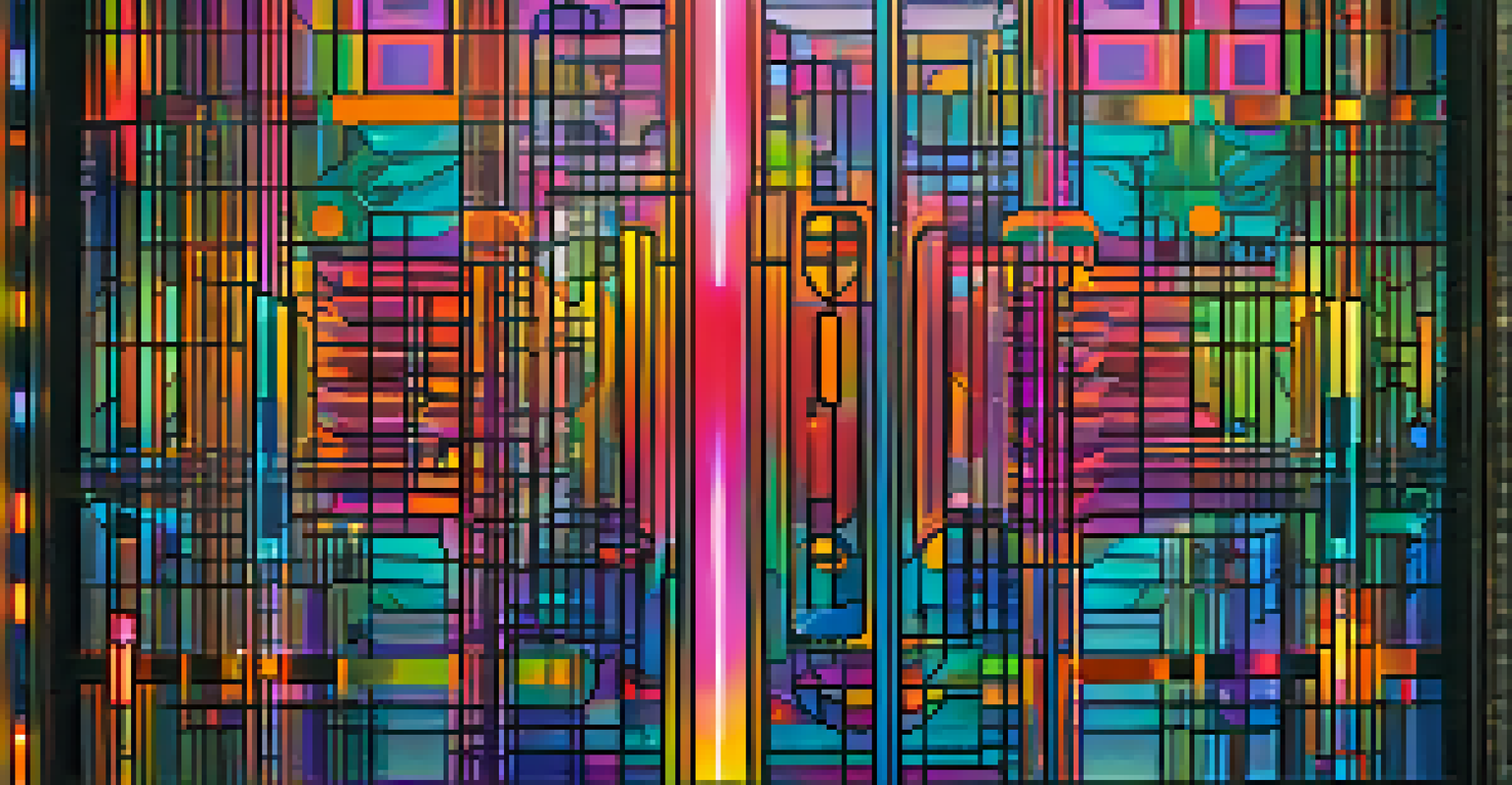 A close-up of a unique NFT artwork displayed on a digital screen in an art gallery.