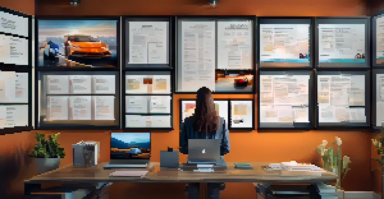 An employee showcasing their NFT collection on a digital screen in an inviting workspace.