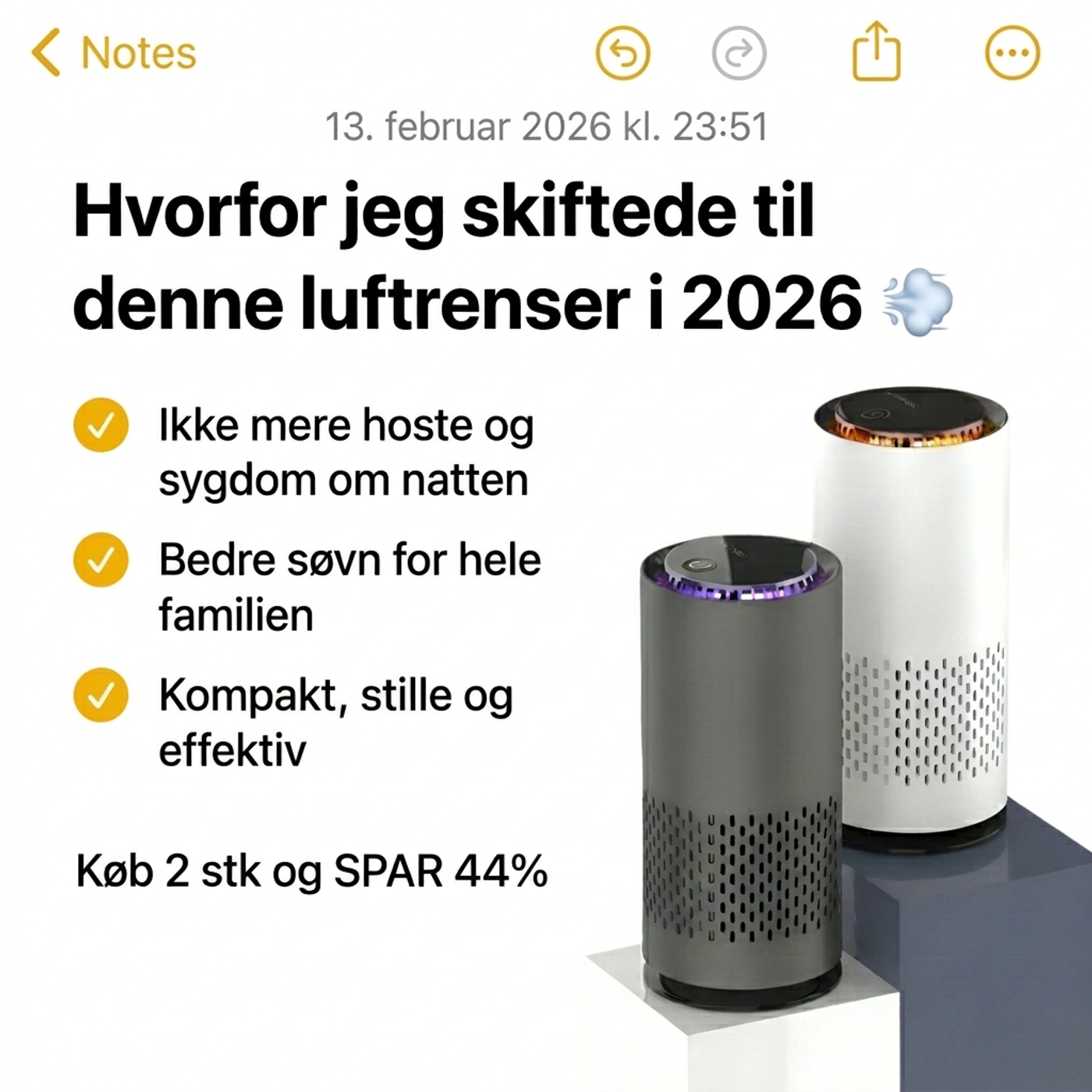 Luftrenser Ads static ad case eksempel