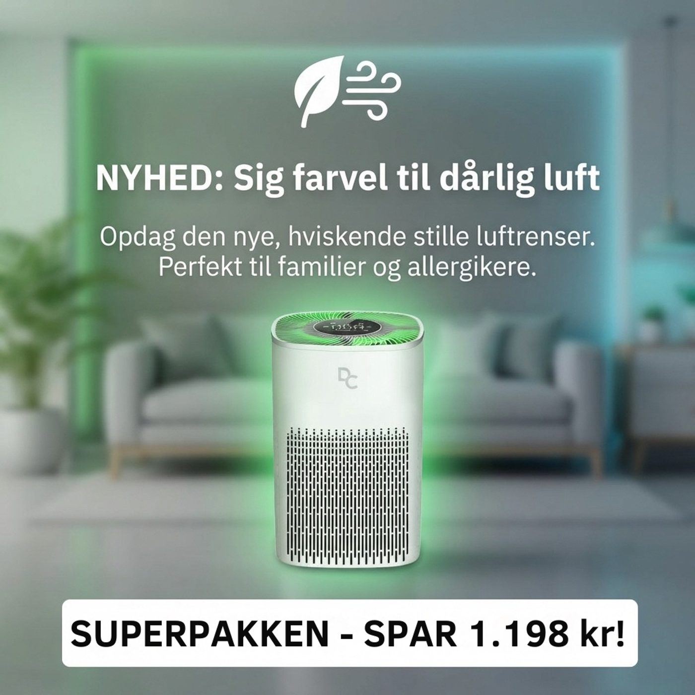 Luftrenser Ads static ad case eksempel