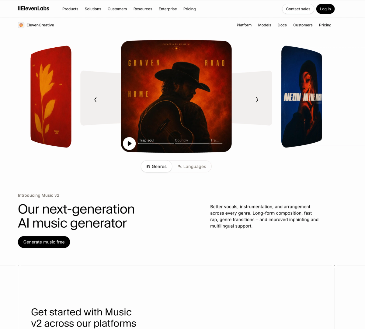 Elevenlabs music