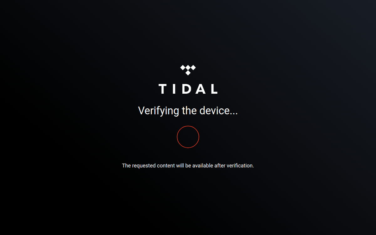 Tidal homepage screenshot