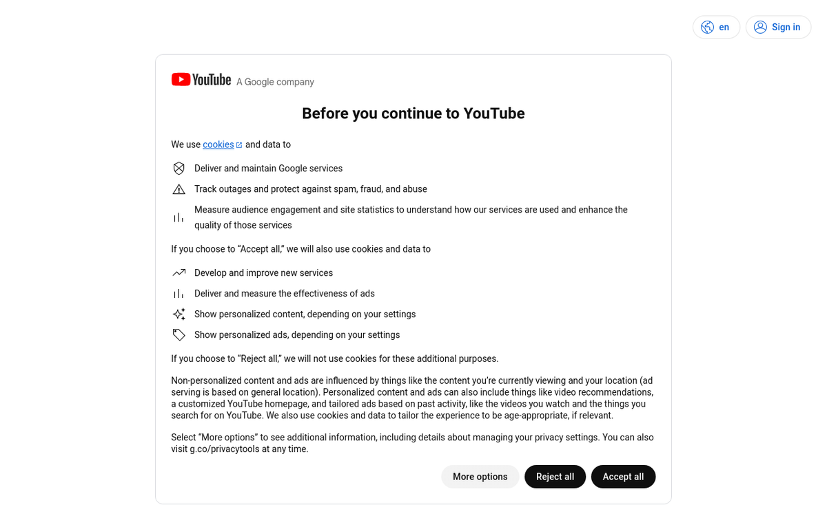 YouTube Music homepage screenshot