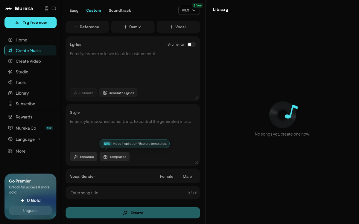 Mureka homepage screenshot