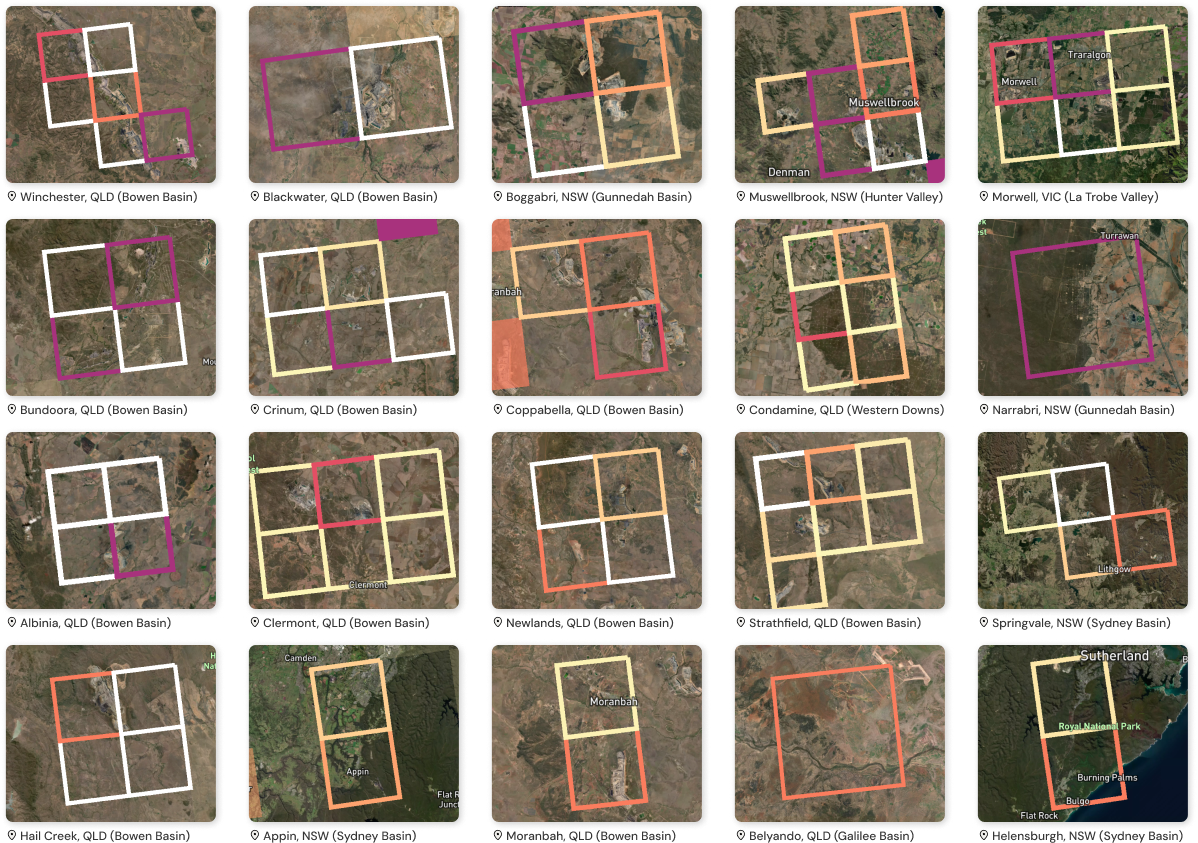 Top 20 Methane Sites in Australia