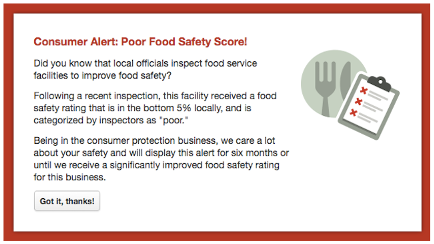 Yelp Poor Ratings