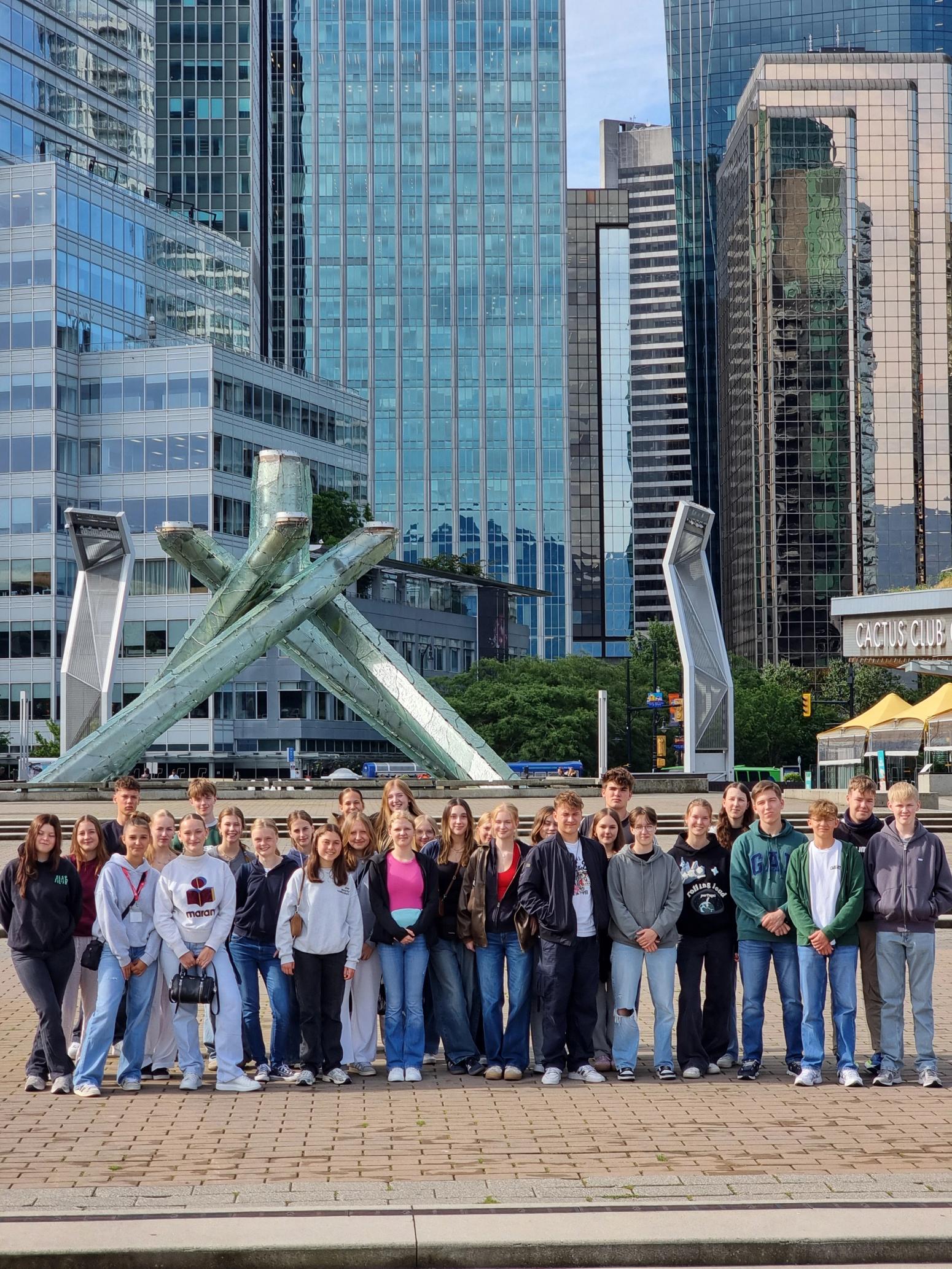 Eine Gruppe Austauschschüler in Vancouver, CA