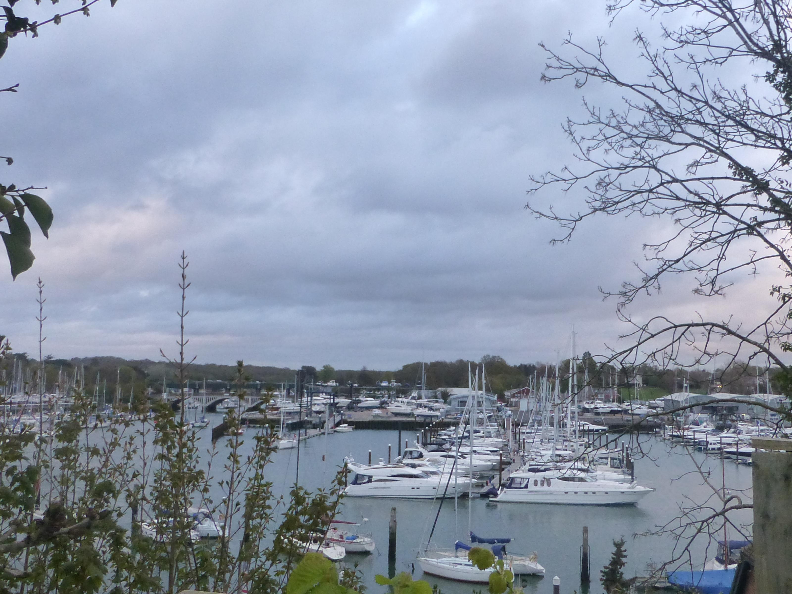 Itchen College Blick auf den Hafen mit Segelbooten