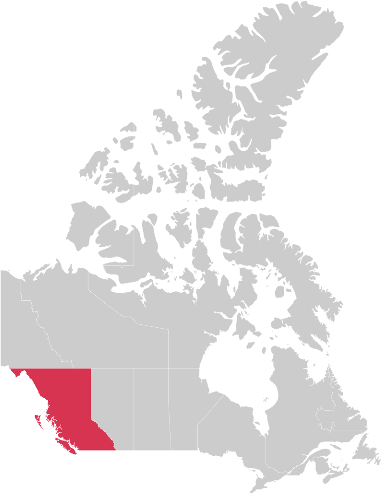 Karte British Columbia