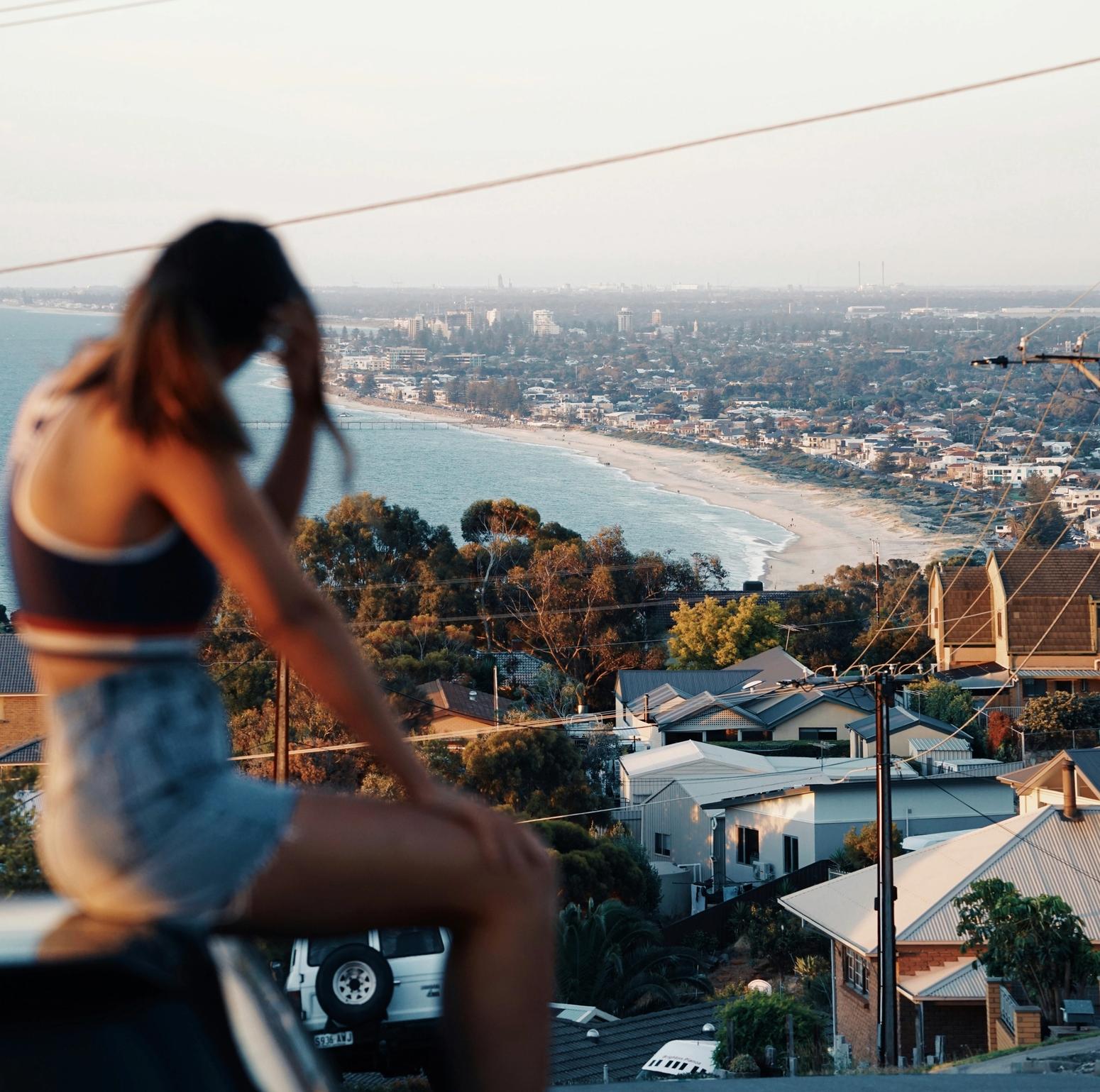 Blick auf die Küste von Adelaide, Südaustralien