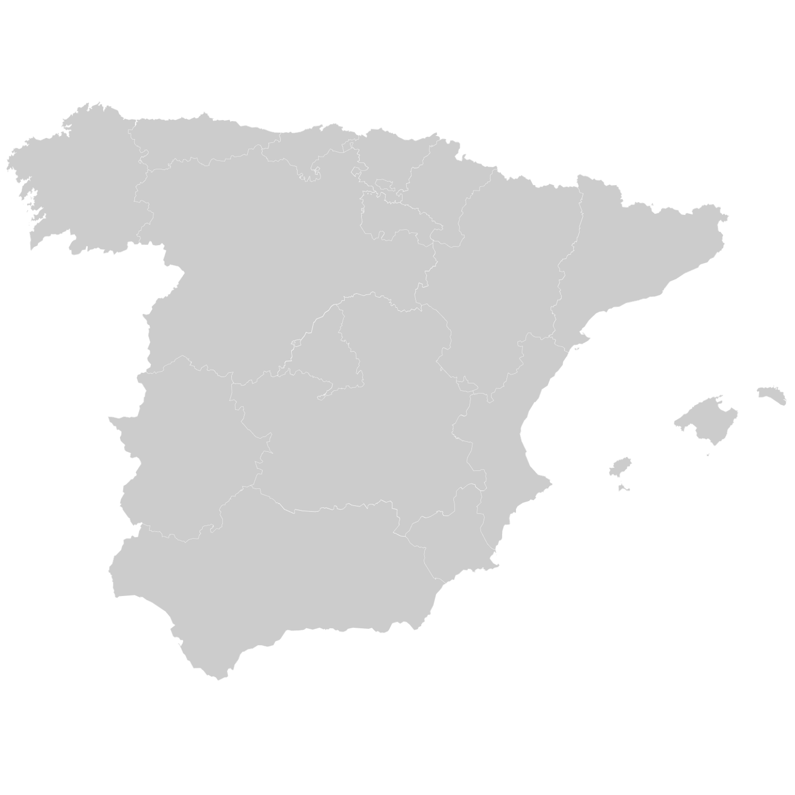 Karte von Spanien