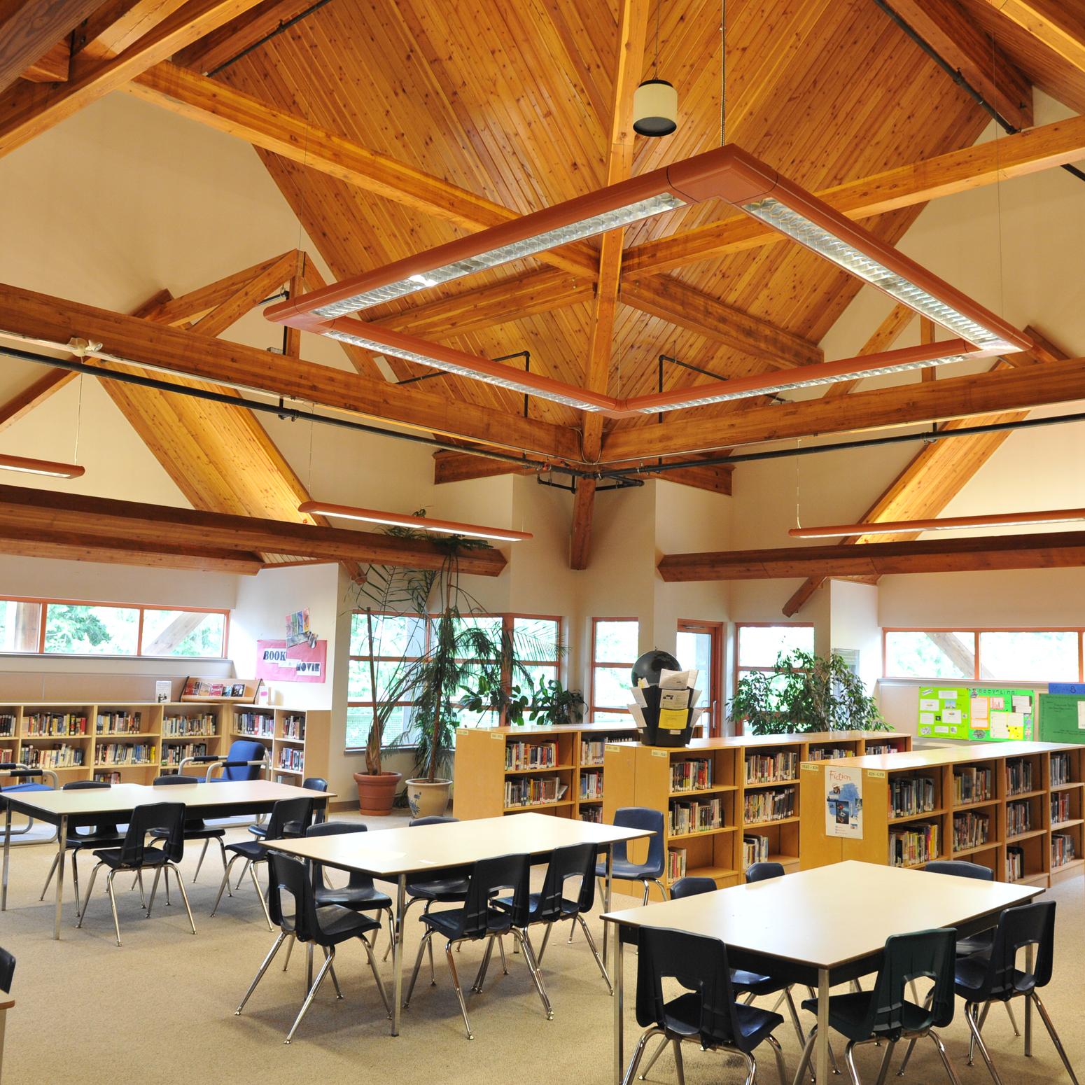 Rockridge Secondary School Bibliothek West Vancouver Schuldistrikt Kanada