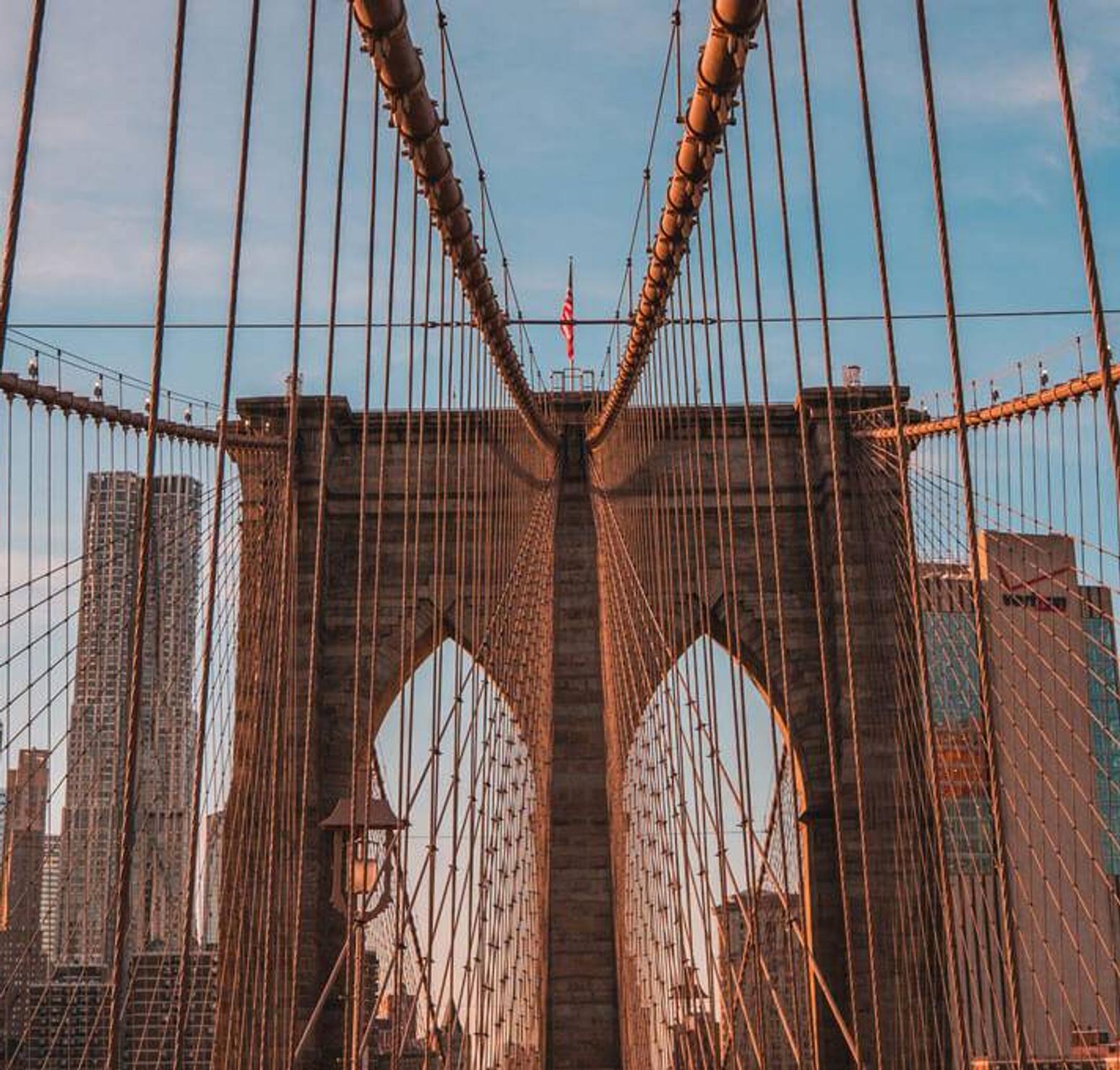 Bild von einer Brücke von der Stadt New York