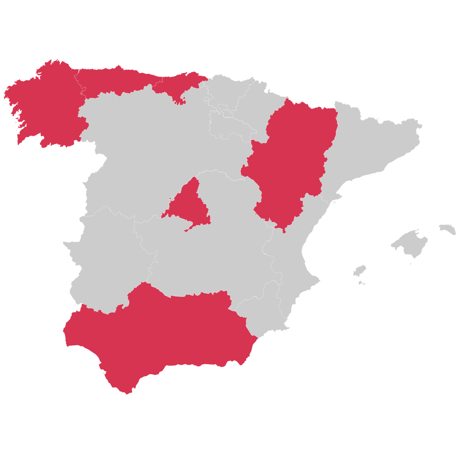 Karte von Spanien