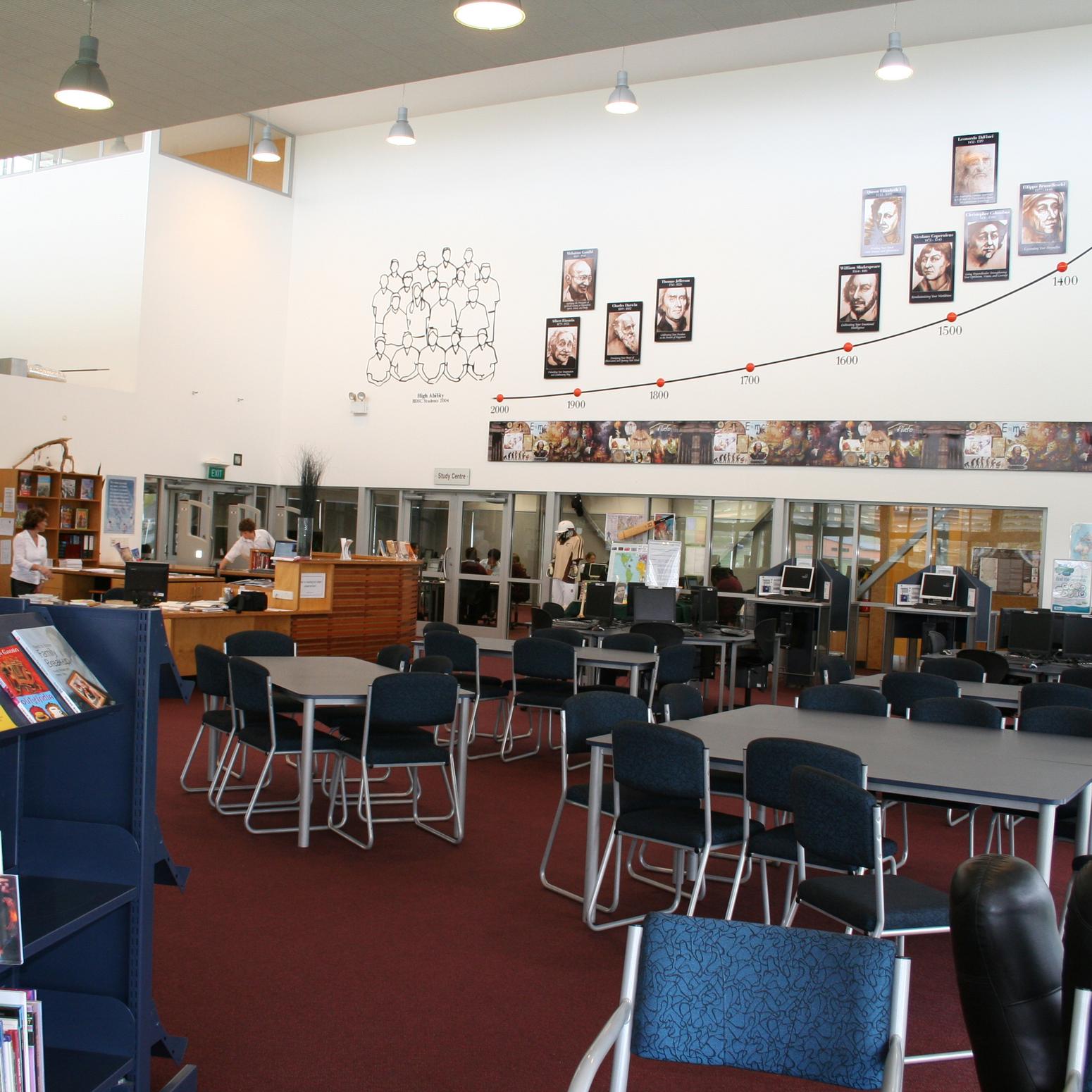 Schulbibliothek Botany Downs Secondary College Auckland Neuseeland