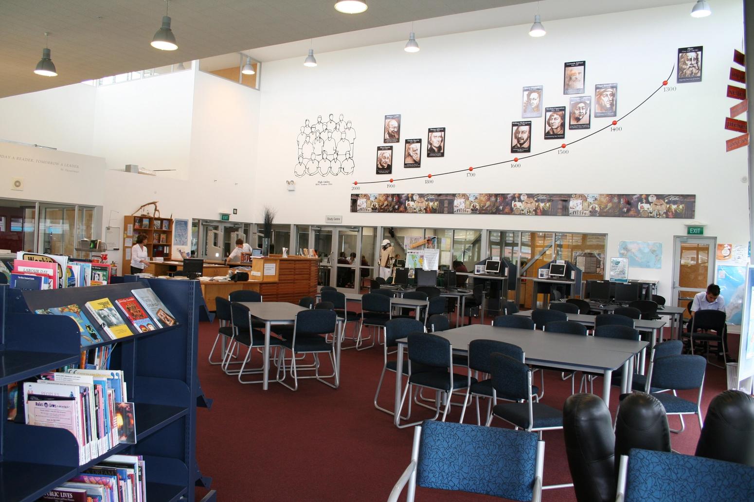 Schulbibliothek Botany Downs Secondary College Auckland Neuseeland