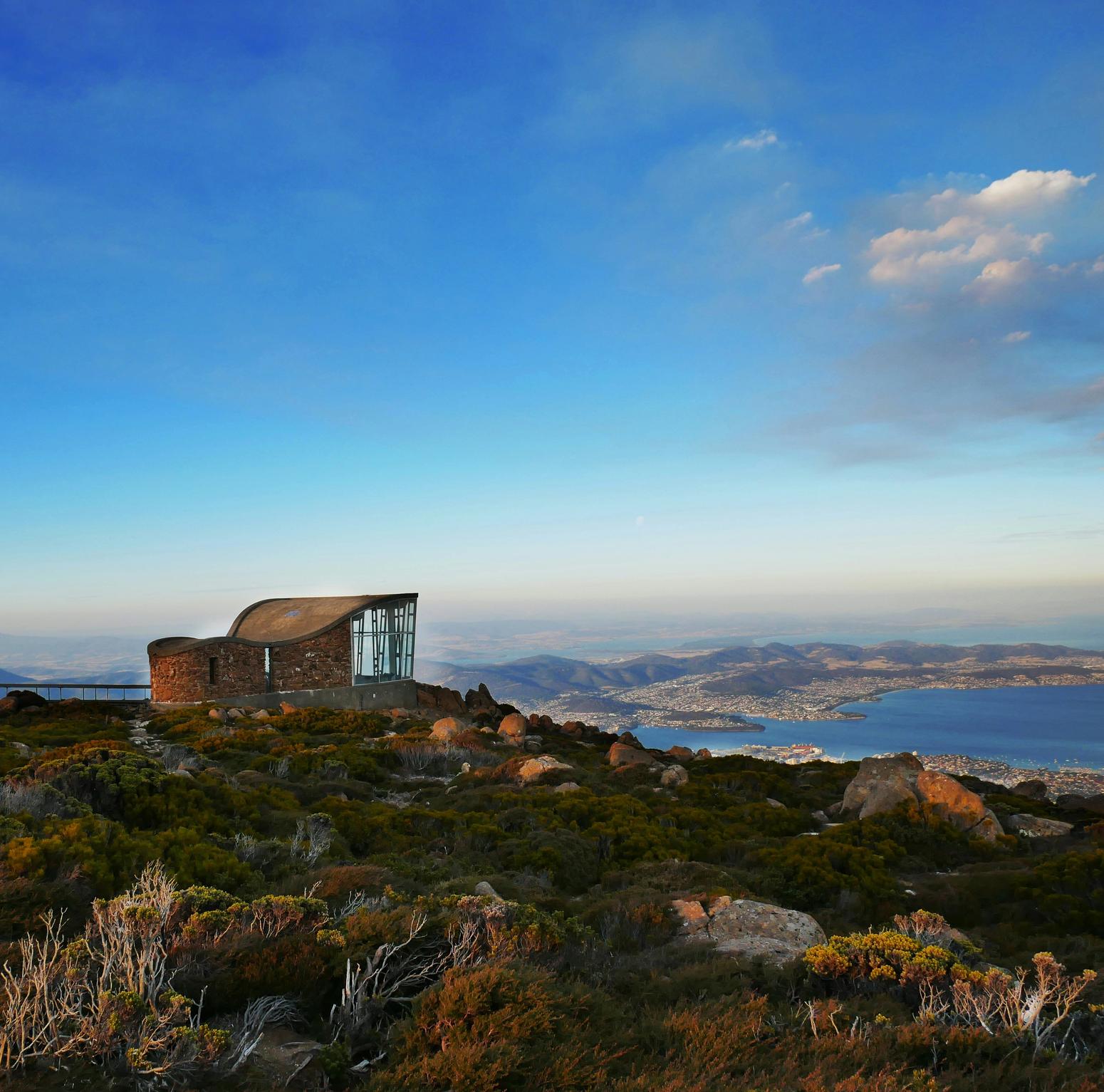 Mount Wellington mit Blick auf Hobart