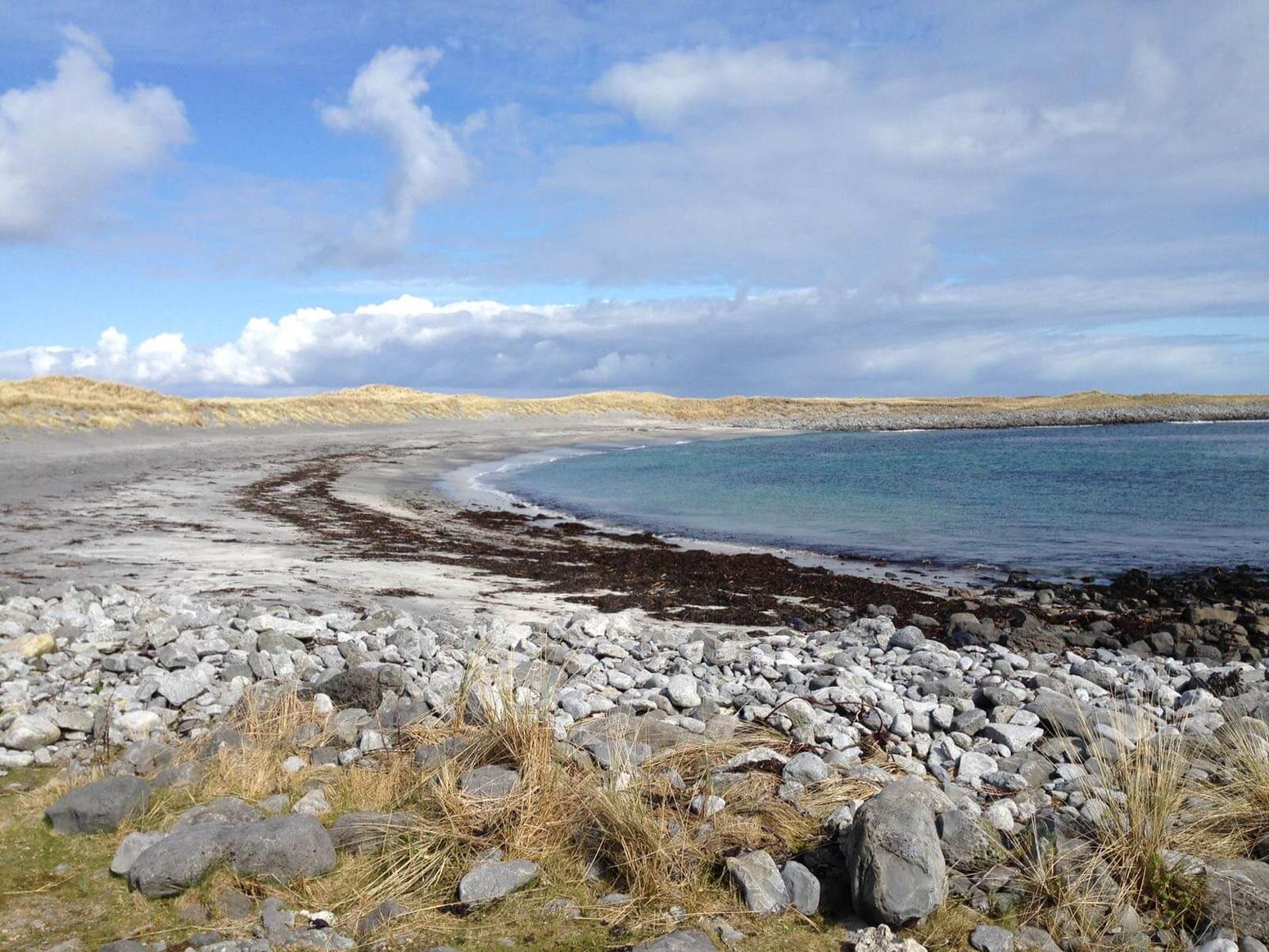 Sicht auf Strand in Irland