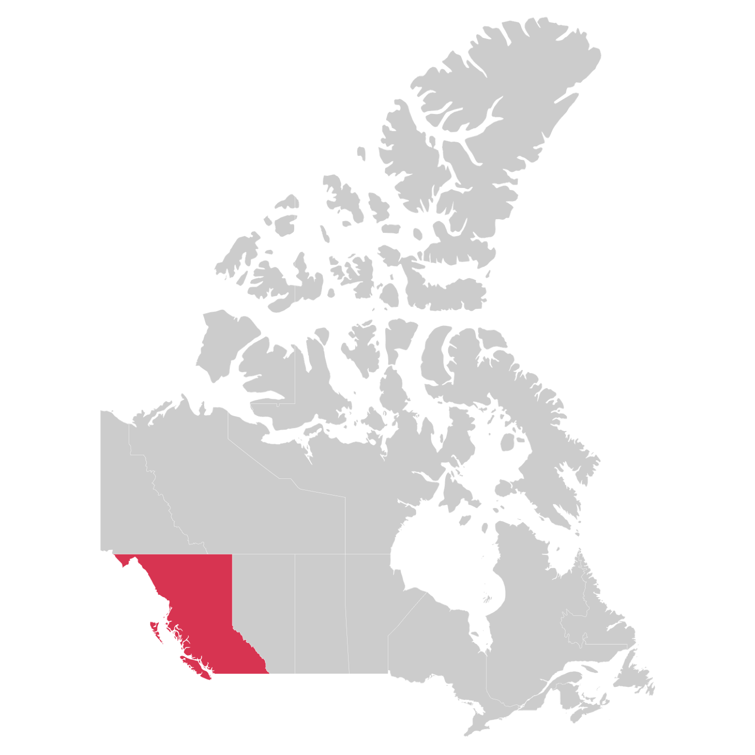 Karte British Columbia