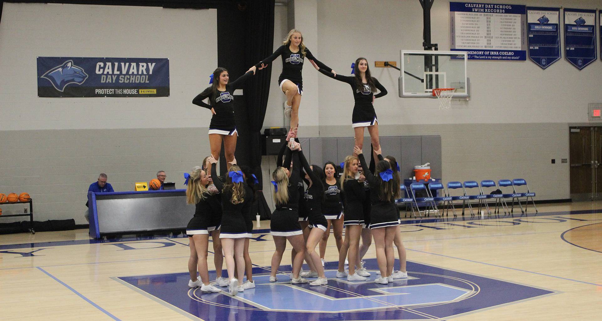 Calvary Day School cheerleaders