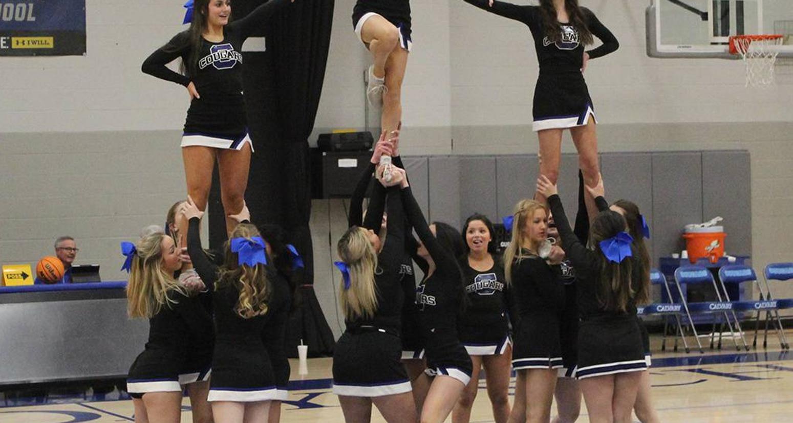 Calvary Day School cheerleaders