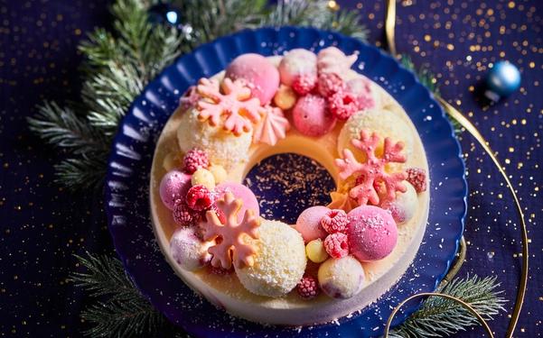 Couronne glacée de Noël