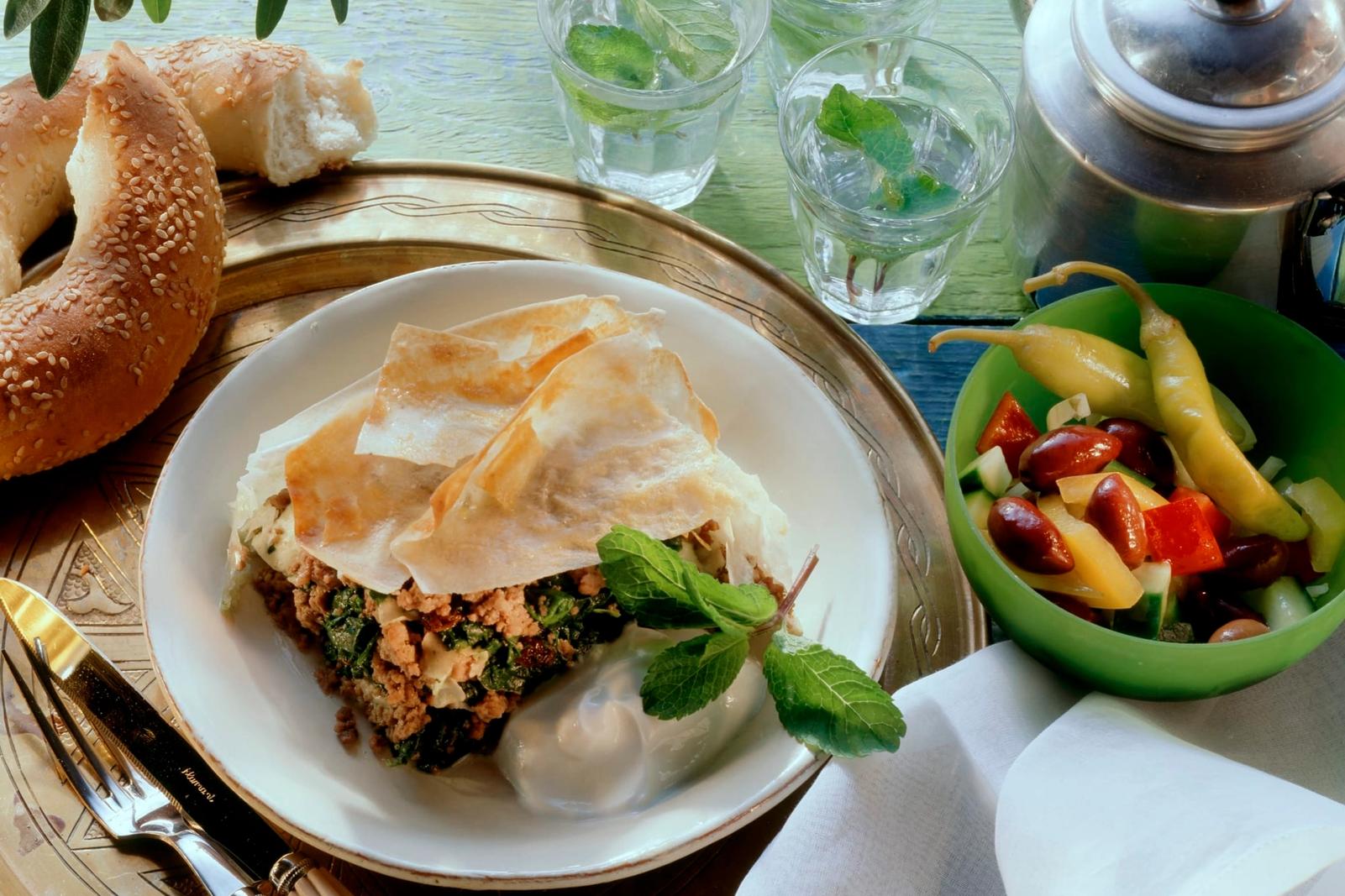 Börek haché et épinards