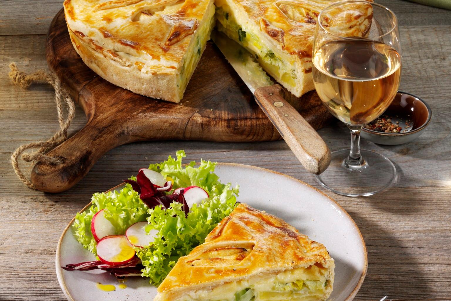 Tourte galloise aux poireaux et pommes de terre