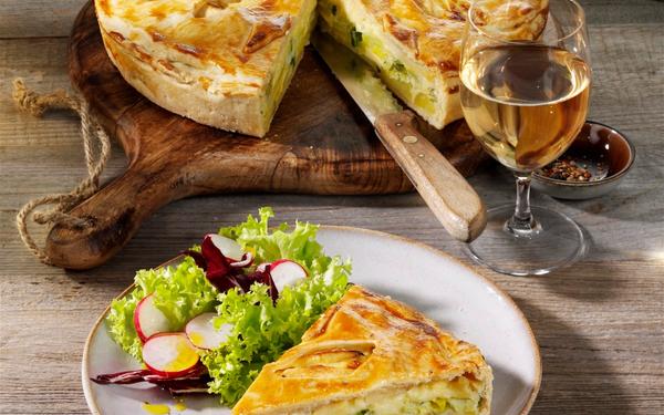 Tourte galloise aux poireaux et pommes de terre