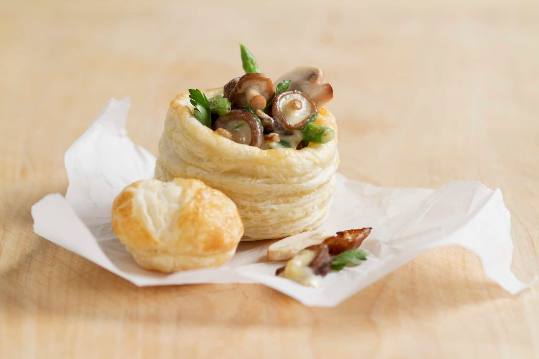 Vol-au-vent avec ragoût de champignons