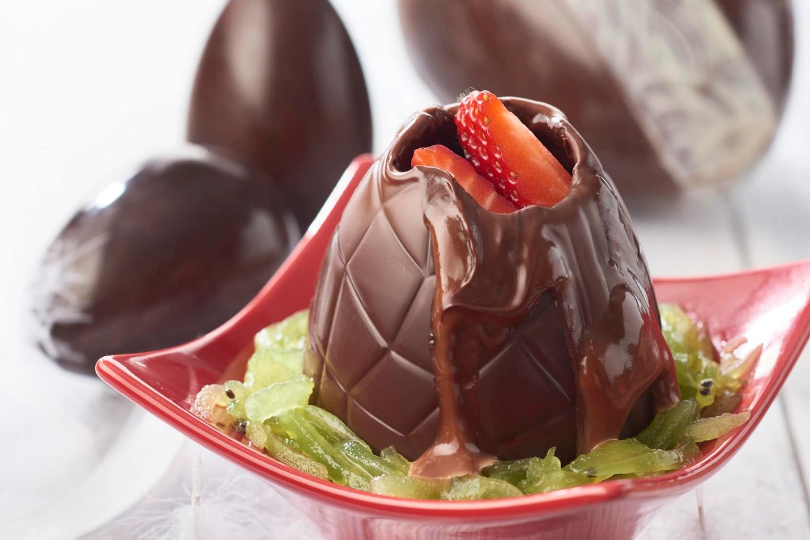 Œuf chocolat avec surprise fruitée