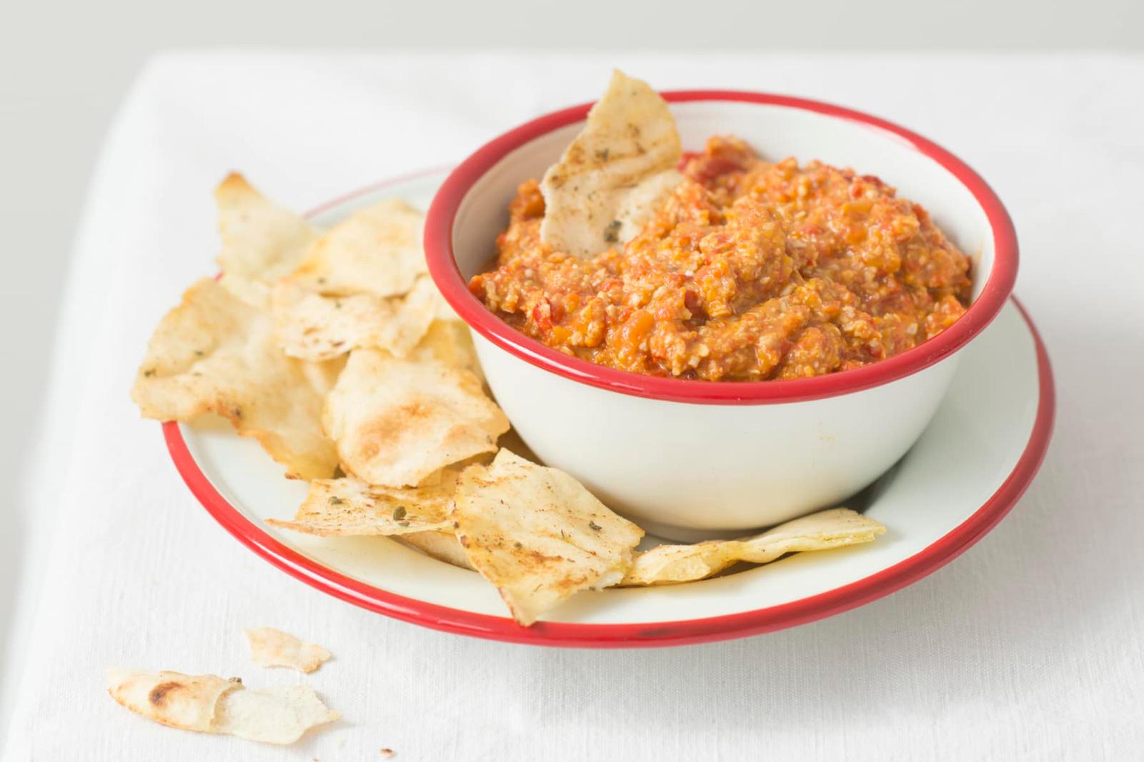 Muhammara, crème de poivrons rôtis