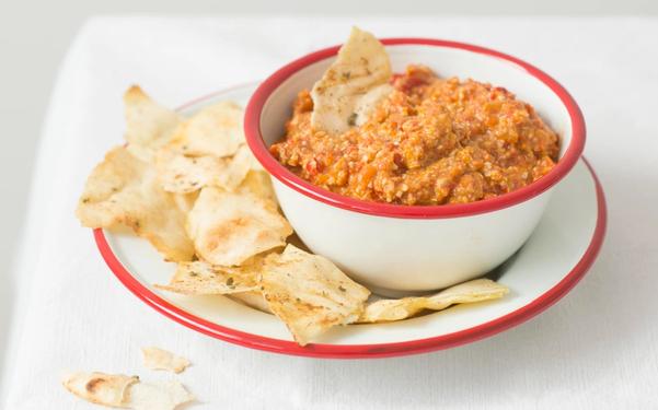 Muhammara, crème de poivrons rôtis