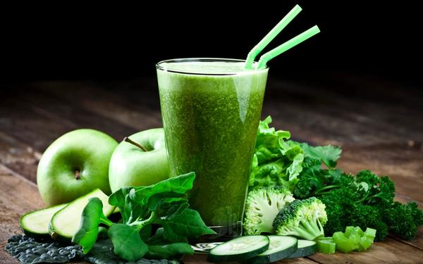 Recette jus de légumes et fruits verts