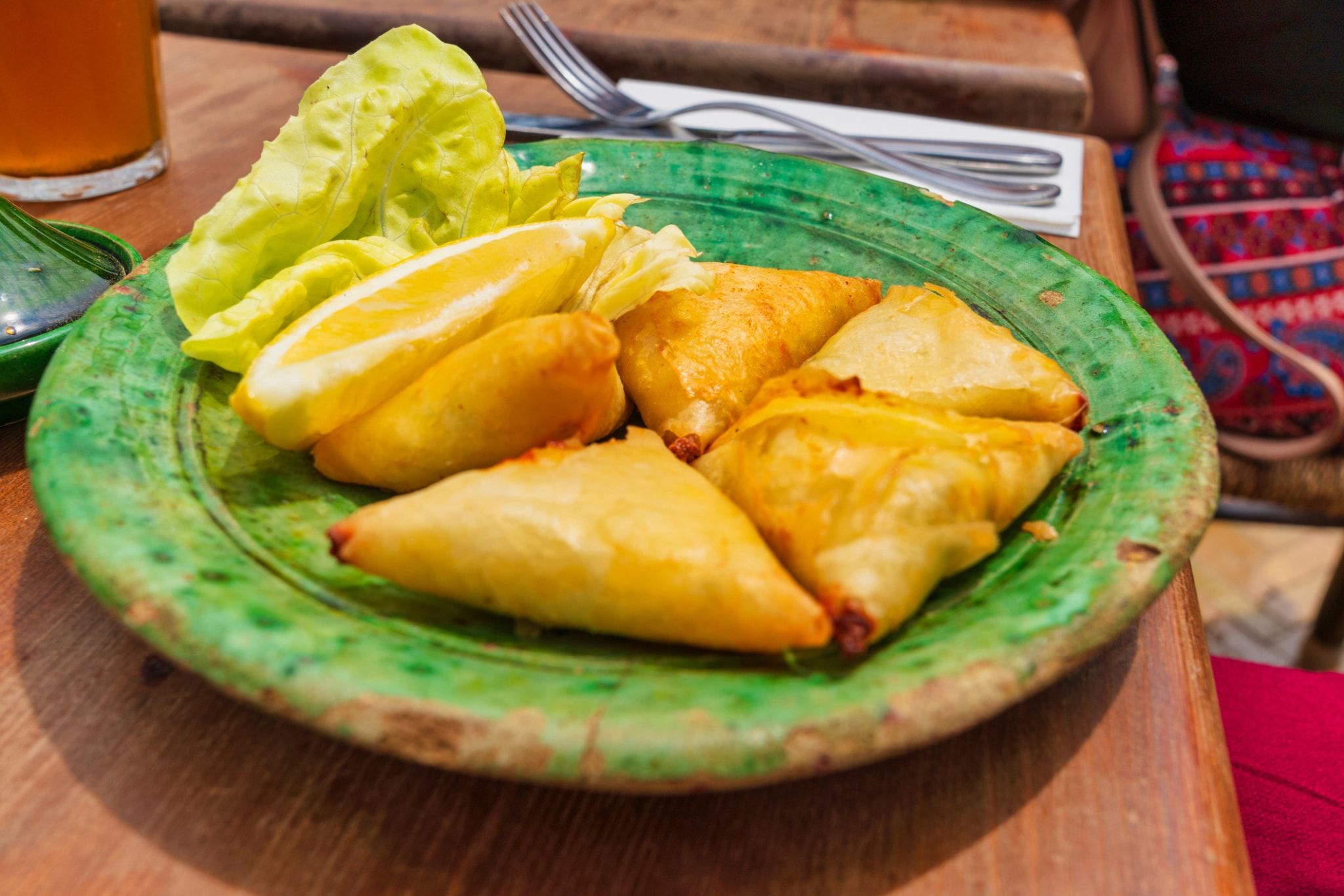 Briouat marocain aux épinards et fromage