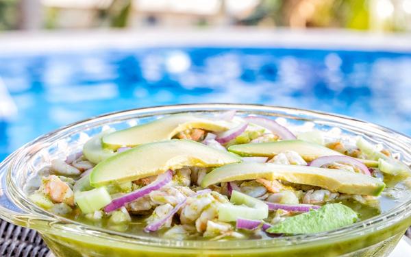 Aguachile de crevettes