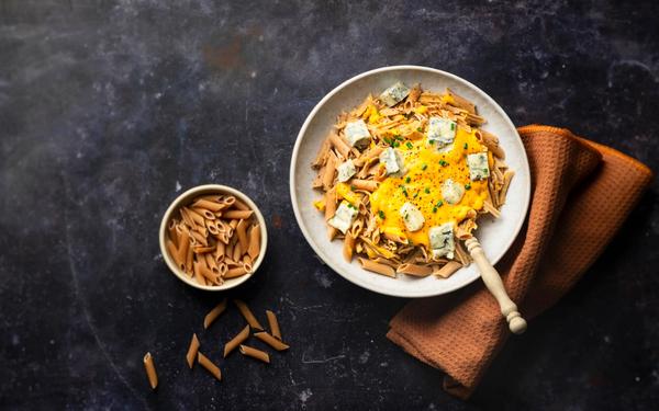 Penne d’épeautre à la crème de butternut et gorgonzola