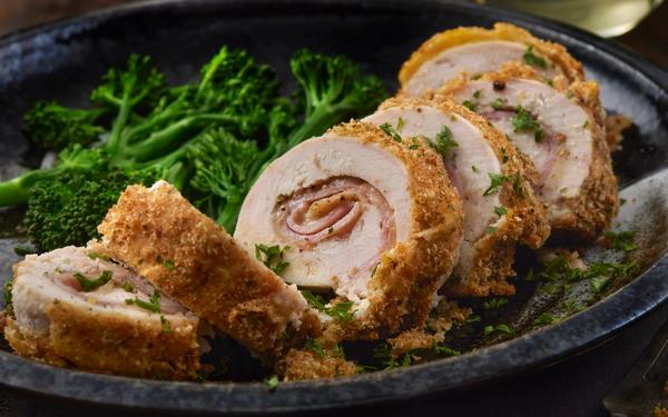 Cordon Bleu de poulet croustillant au four