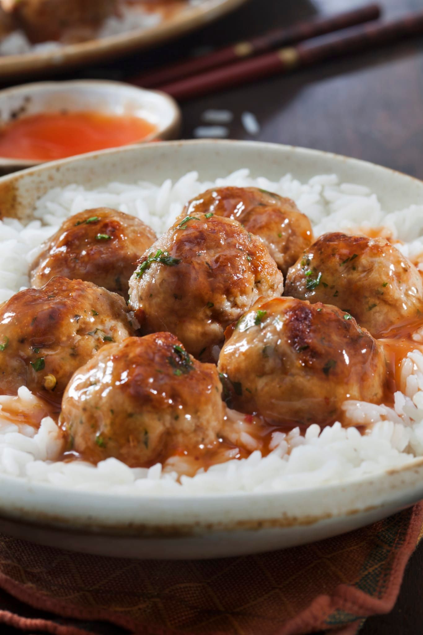 Recette boulettes de poulet sauce aigre douce et riz