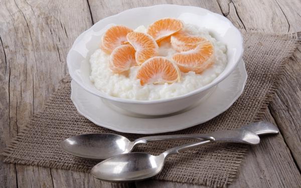 Riz au lait aux mandarines