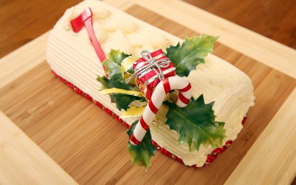 Bûche de Noël crème vanille