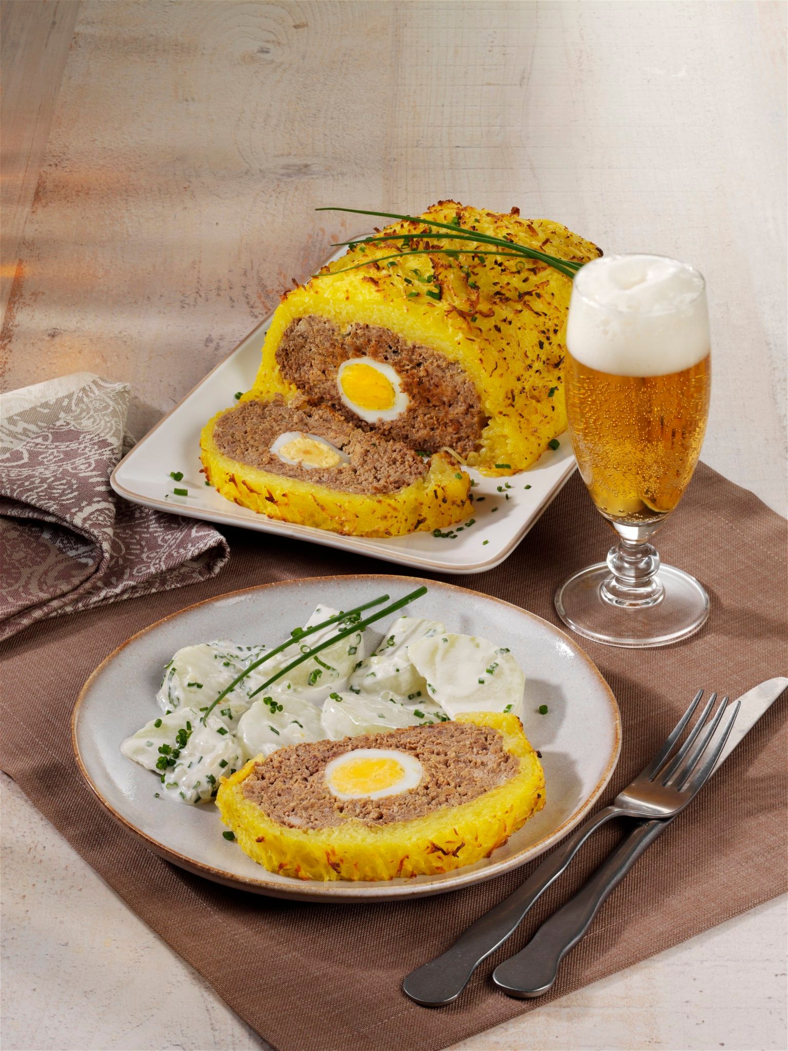 Pain de viande avec pommes de terre