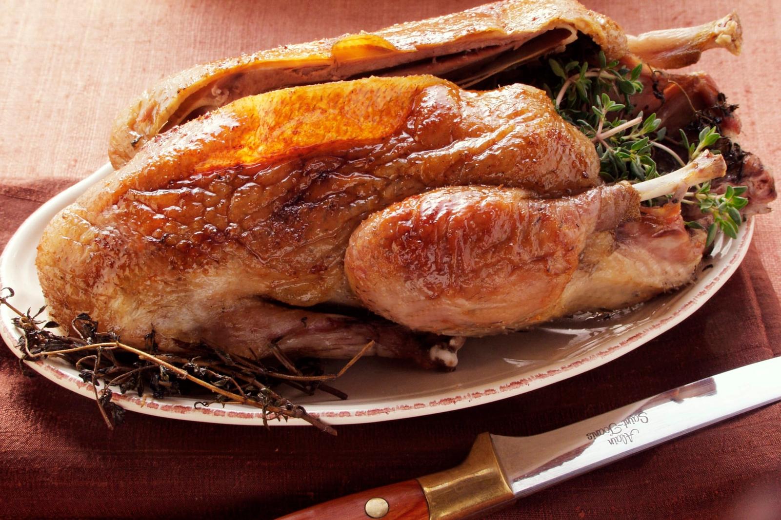 Canard sauvage rôti aux herbes