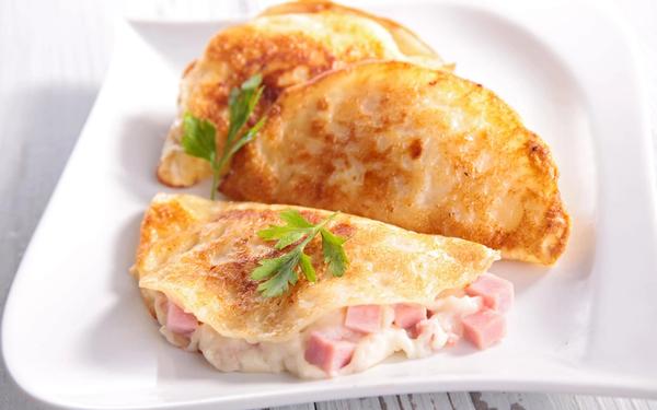 La recette des crêpes au jambon et crème