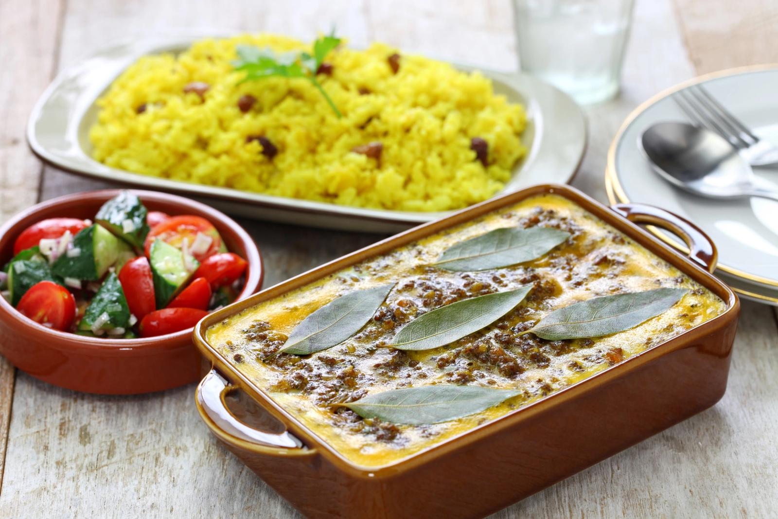 Bobotie et riz jaune
